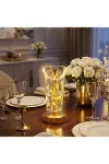 Açık Silindirik Kristal Altın Toz Model LED Masa Lambası – Gold Tabanlı, Dokunmatik, 3 Renk Işık Mod-2