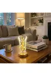 Açık Silindirik Kristal Altın Toz Model LED Masa Lambası – Gold Tabanlı, Dokunmatik, 3 Renk Işık Mod-3