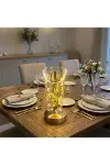 Açık Silindirik Kristal Altın Toz Model LED Masa Lambası – Gold Tabanlı, Dokunmatik, 3 Renk Işık Mod-4