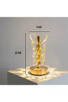 Açık Silindirik Kristal Altın Toz Model LED Masa Lambası – Gold Tabanlı, Dokunmatik, 3 Renk Işık Mod-5