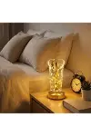 Açık Silindirik Kristal Altın Toz Model LED Masa Lambası – Gold Tabanlı, Dokunmatik, 3 Renk Işık Mod-1