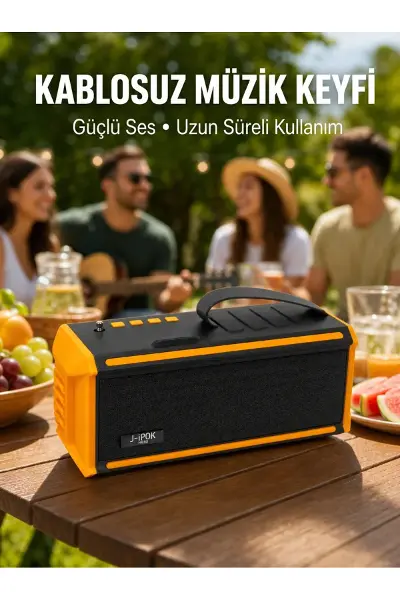 Taşınabilir J-IPOX P520 1200 mAh Bluetooth Hoparlör Mikrofonlu Yeni Nesil