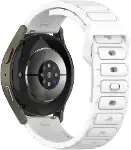 Huawei GT2 46mm ile Uyumlu CNS KRD-132 22mm Silikon Kordon Strap Kayış - Beyaz-1