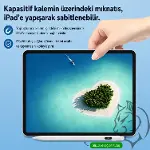 Aktif Stylus Kalem, iPad, iPhone ve Android Tabletler ile Uyumlu, LED Pil Göstergeli, USB-C Şarjlı,-4