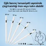 Aktif Stylus Kalem, iPad, iPhone ve Android Tabletler ile Uyumlu, LED Pil Göstergeli, USB-C Şarjlı,-5