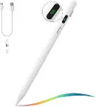 Aktif Stylus Kalem, iPad, iPhone ve Android Tabletler ile Uyumlu, LED Pil Göstergeli, USB-C Şarjlı,-1