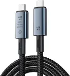 40Gbps 240W 4.0 Thunderbolt Type-C to Type-C Şarj, Data ve 8K 60Hz Görüntü Aktarım Kablosu Tip C 1 M-1
