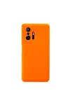 Xiaomi Mi 11T Pro Kılıf Nano içi Kadife Silikon - Turuncu-1