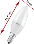 LED Mum Ampul E14, 7,5W ile 60W Aydınlatma, 806 Lümen, 4000K Günışığı, 11,5 cm, 3 Adet-2