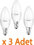 LED Mum Ampul E14, 7,5W ile 60W Aydınlatma, 806 Lümen, 4000K Günışığı, 11,5 cm, 3 Adet-1