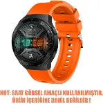 Huawei Watch GT2 46mm için Kordon, Silicone RapidBands Turuncu [Watch GT2 46mm ile Uyumlu Kordon - T-2