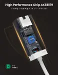 USB 3.0 to RJ45 Gigabit Ethernet Dönüştürücü Adaptör Beyaz-3