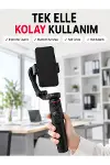 Profesyonel AI Gimbal Selfie Stick Yüz Takipli Telefon Sabitleyici Bluetooth Kumandalı Katlanabilir-1