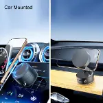 Manyetik Araç Telefon Tutucu | Vakumlu Güçlü Sabitleme | MagSafe Uyumlu | Minimalist Tasarım Siyah L-5