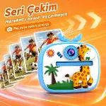Çocuk Kamerası Zürafa Tasarımlı Anında Baskı Özellikli Dijital Fotoğraf Makinesi, 2,4 inç IPS Ekranl-3