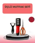 3 Parçalı Çok Fonksiyonlu Mutfak Makas Seti – Paslanmaz Çelik, Ergonomik Tasarım-1