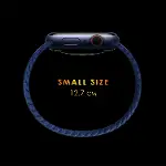 Apple Watch SE 44mm için Kordon, (Large Size, 160mm) Knitted Fabric Single Loop Mavi [Watch SE 44mm-2