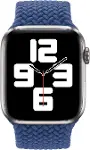 Apple Watch SE 44mm için Kordon, (Large Size, 160mm) Knitted Fabric Single Loop Mavi [Watch SE 44mm-3