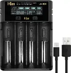 Batteries Lii-800 Akıllı Li-ion Pil Şarj Cihazı, Type-C Girişli, LCD Ekranlı, 4 Slot Şarj, Li-ion &-1