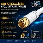 PX-TV1 1 Metre RG6 Full HD TV Uydu Kablosu, Altın uç Anten Kablosu, DVB-T, DVB-C, DVB-S, DVB-S2 Beya-3