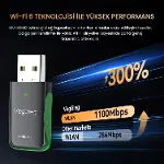 1100 Mbps Dual Band Wi-Fi 6 Alıcı ve Bluetooth 5.4 Adaptör Mini USB Dongle-2