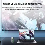 1100 Mbps Dual Band Wi-Fi 6 Alıcı ve Bluetooth 5.4 Adaptör Mini USB Dongle-6