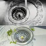 Paslanmaz Çelik Mutfak Evye Lavabo Süzgeci Lavabo Gideri Atık Gıda Tıpası-2