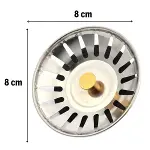 Paslanmaz Çelik Mutfak Evye Lavabo Süzgeci Lavabo Gideri Atık Gıda Tıpası-5