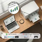 Type-C + Micro USB to USB-B Yazıcı/MIDI Bağlantı Kablosu (1 METRE) - Printer, Tarayıcı, MIDI Klavye,-2
