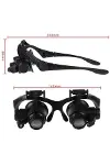 Gözlük Modeli 10x 15x 20x 25x Lens,2led Işıklı,büyüteç-2