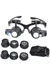 Gözlük Modeli 10x 15x 20x 25x Lens,2led Işıklı,büyüteç-3