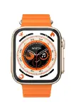 Yeni Model Akıllı Saat Ultra Smart Watch Gümüş Kasa 45mm Titreşim-4