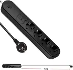 Termal Akım Korumalı Grup Priz (ShowMax SH-4625), 4 Priz, 2 USB A ve 1 Type-C Çıkışlı (3.1A), 2 Metr-2