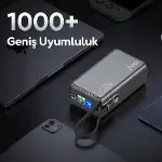 25000mAh 100W LED Ekranlı Type-C Kablolu Powerbank USB-A + USB-C Macbook Notebook Telefon Taşınabili-7