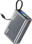 25000mAh 100W LED Ekranlı Type-C Kablolu Powerbank USB-A + USB-C Macbook Notebook Telefon Taşınabili-1