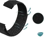 Huawei Watch Ultimate 2 için Hasırlı Kordon Woven Sport Loop Siyah [Watch Ultimate 2 ile Uyumlu Kord-5
