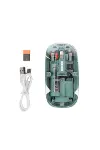 Bluetooth ve 2.4G USB Destekli Pilli Kablosuz Şeffaf Mouse-2