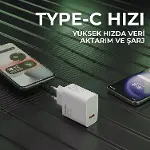 67W Turbo Fast Hızlı Şarj Seti (USB-A 67W Şarj Başlığı + Type-C Kablo), Turbo Şarj Uyumlu, Akıllı Ak-4