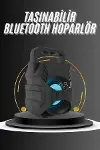 Kablosuz Bluetooth Hoparlör Ses Bombası RGB Işıklı Taşınabilir Yüksek Ses Kaliteli-2