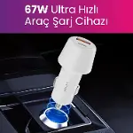 67W Ultra Hızlı Çift Port Araç Şarj Başlığı-3