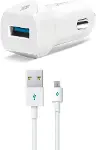 SpeedCharger QC 3.0 Type-C 120cm Kablolu Araç Şarj Aleti - Beyaz (2CKQC01C)-3