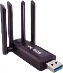 USB 3.0 Çift Bant WiFi Adaptörü 1200 Mbps 4 Antenli Yüksek Çekim Gücü 2.4GHz 5GHz Driver Gerektirmez-1