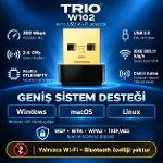 TRIO W102 300 Mbps USB WiFi Adaptör, Realtek RTL8188FTV 2.4 GHz Kablosuz Ağ Adaptörü, 802.11 b/g/n W-6