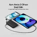 BoostCharge Power Bank, Entegre Kablolu Taşınabilir Şarj Cihazı 10K PD 20W - USB-C Güç Dağıtımı, iPh-3