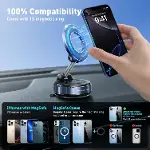 Yükseltilmiş 【Gevşek Kol Versiyonu】 Nano Jel Vakumlu Manyetik Araç Telefonu Tutucu Montaj, 360° Ayar-3