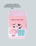 Pembe ATM Kasa Görünümlü Elektronik Şifreli Çocuk Kumbarası-2