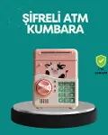 Pembe ATM Kasa Görünümlü Elektronik Şifreli Çocuk Kumbarası-1