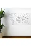 Yazılabilir Dünya Haritası Manyetik Duvar Stickerı 110 x 56 cm-2