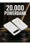 20.000mAh PD Powerbank LED Işık LCD Ekran Dahili Kablo Çoklu Giriş Yeni Nesil-1