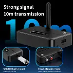 M60 NFC Bluetooth 5.4 Ses Alıcısı Transmitter AUX & RCA Bağlantı, Type-C Güç, USB’den Müzik Çalma, A-2